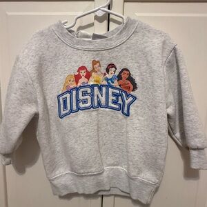 Disney Kids Light Gray Sweatshirt with Princess Design